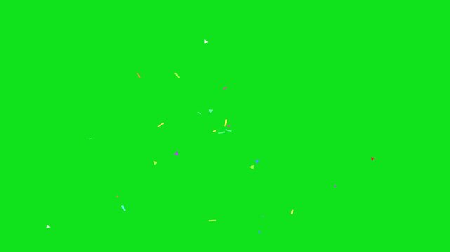 3D confetti explosion animation on greenscreen background. Perfect for celebration themes
