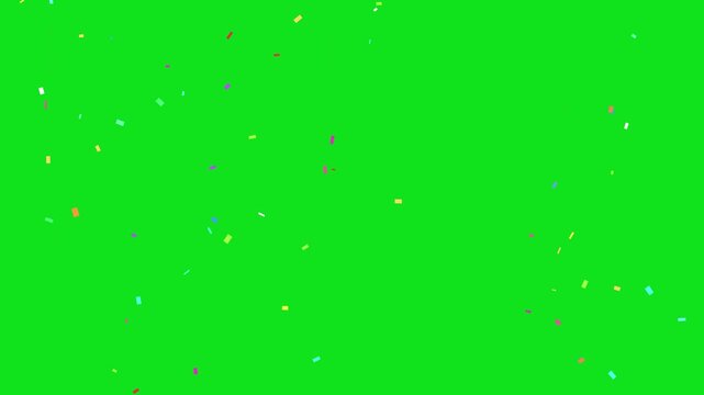 3D confetti explosion animation on greenscreen background. Perfect for celebration themes