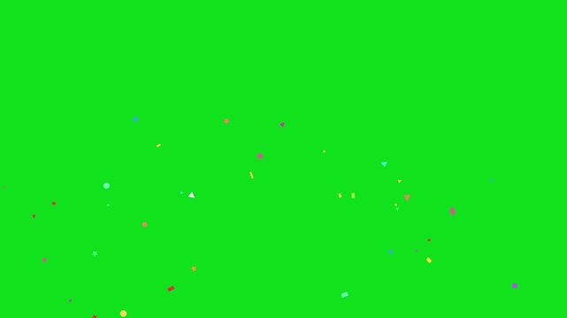 3D confetti explosion animation on greenscreen background. Perfect for celebration themes