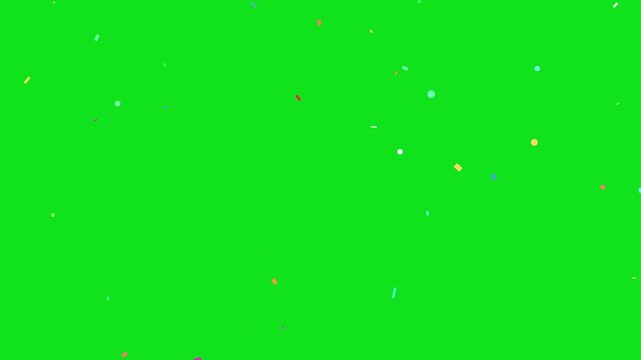 3D confetti explosion animation on greenscreen background. Perfect for celebration themes