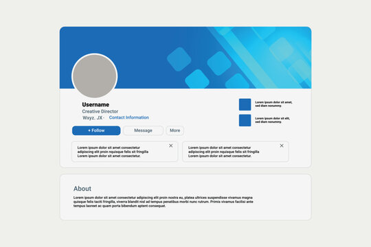 Linkedin banner mockup, profile page header mockup presentation template