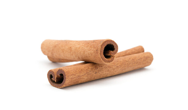 cinnamon isolated on white background