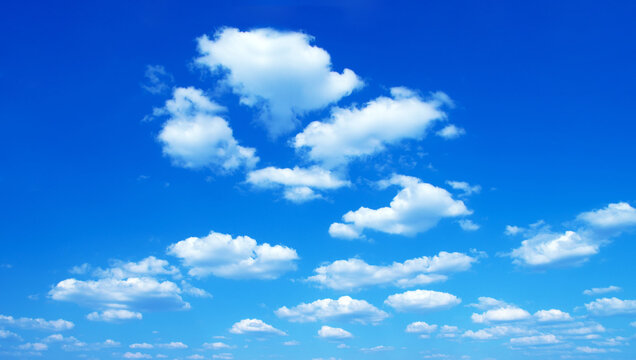 blue sky with clouds closeup