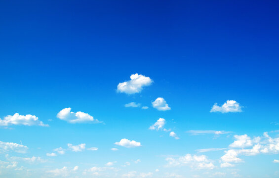 blue sky with clouds closeup