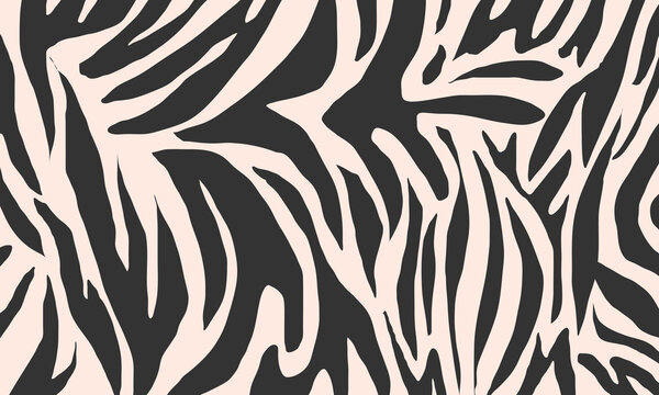 zebra stripe pattern with bold black bands on a light background, timeless animal print for textiles, fashion, wallpaper and modern decor