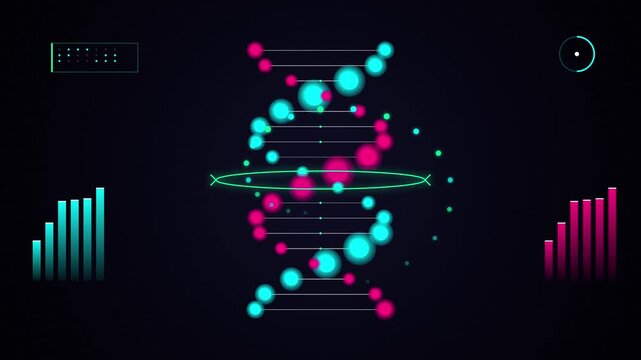 Digital DNA Strand Animation with Scientific Data Analytics