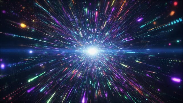Science and technology fusion visualized through particles and energy