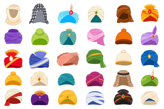 Malaysian Traditional Headwear & Turban Vector Bundle
