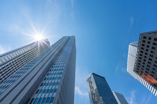 高層ビル　青空