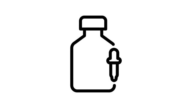 Medical dropper bottle icon for pharmaceutical dosing and skincare.