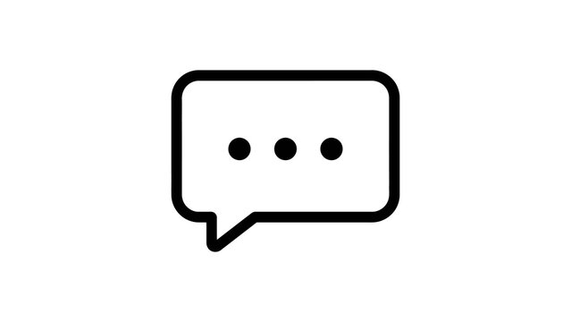 Speech bubble icon with three dots representing chat or message notification.
