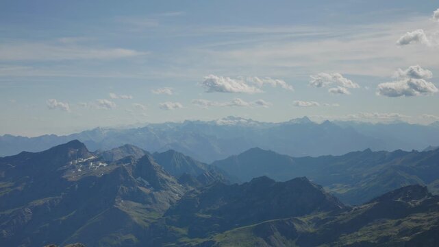 view from the top of the mountain in Italian alps