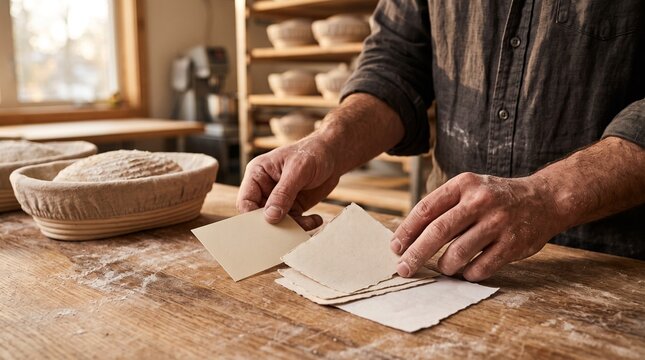 Trusted contact check beside bakery production tickets