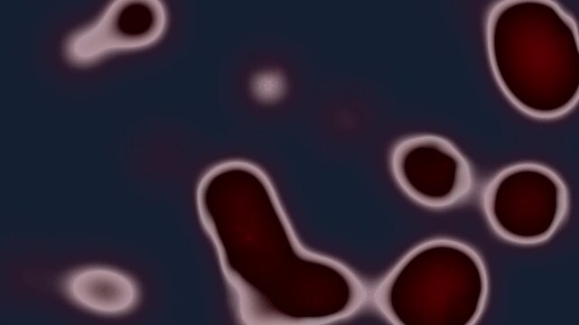 Abstract Motion Background with Dark Red Floating Liquid Blobs and Glow Effect