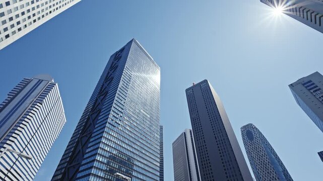 高層ビル　青空
