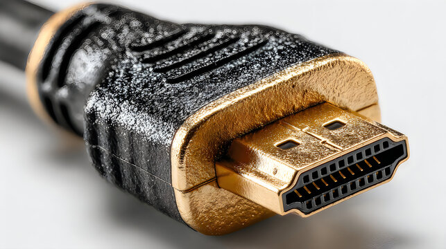 Premium HDMI connector cable end detailed electronic accessory pictures
