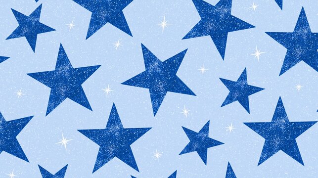 baby blue and cobalt western star pattern with chrome sparkles