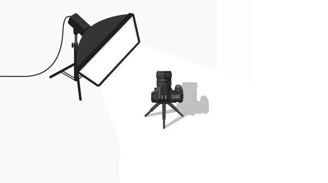 Studio lighting setup vector ill&hellip; concept vector illustration for creative projects and modern business isolated background element