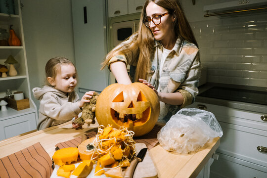 Messy Pumpkin Carving
