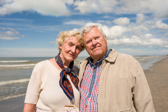 Senior Couple Portrait Together at the Beach 