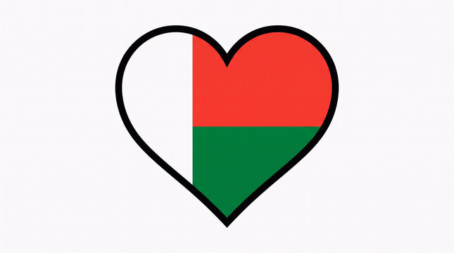 madagascar Heart Flag