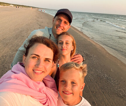 Family Selfie During Vacation On The Sea UGC