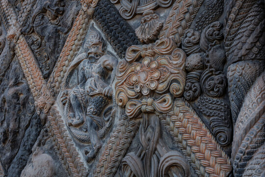 Oriental Elegance: 1,200-Year-Old Relief Brick Art.
