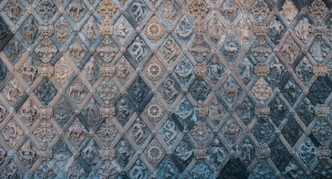 Oriental Elegance: 1,200-Year-Old Relief Brick Art.