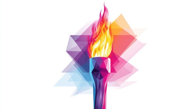 Dynamic abstract flame representing passion and achievement