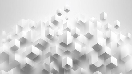 Fototapeta premium Dynamic abstract cubes create a modern geometric design
