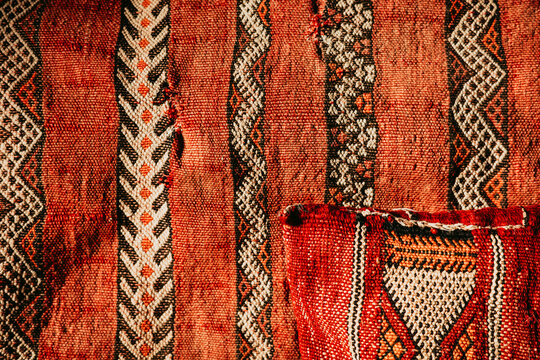 Colorful Woven Textiles on Display in a Cozy Setting
