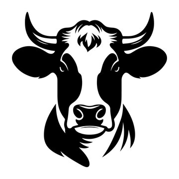 black and white cow