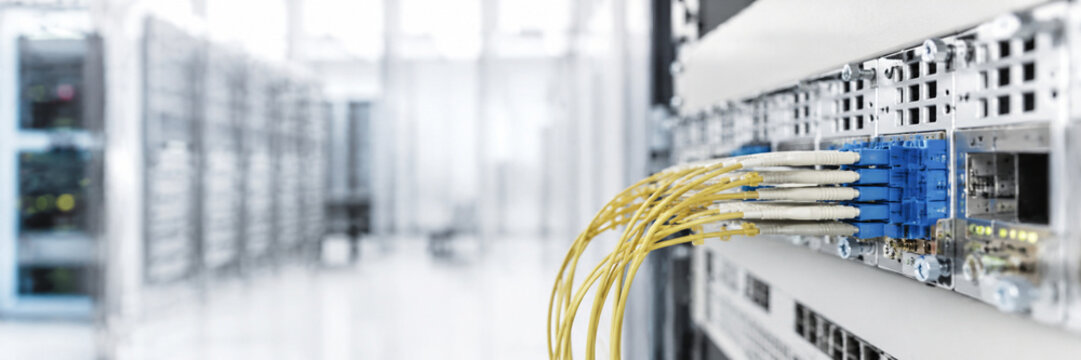 Ethernet network switch with connected data center cables