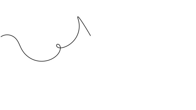 Clothes joining needle and thread continuous one line drawing moving on white background minimalist single art embroidery and fashionable equipment symbol animation video