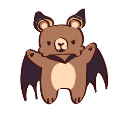 Obraz premium Cute Bear with Haloween costume