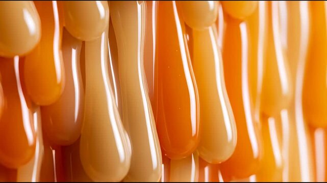 Candle wax drips from various colors overlap each other, creating interesting designs in a craft area during daylight hours.