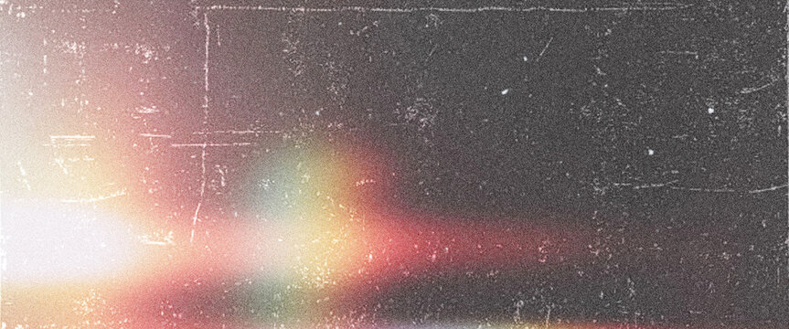 Film Grain Texture with Rainbow Gradient Light Leak