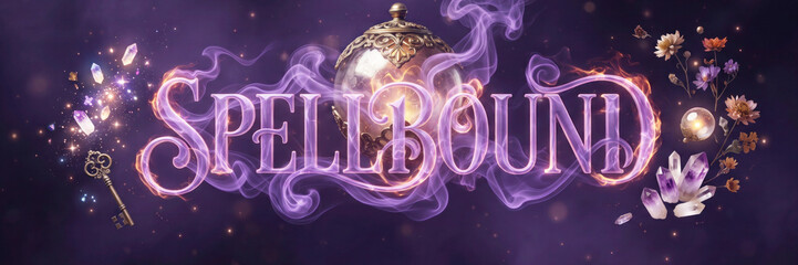 Fototapeta premium Spellbound halloween 3d magic banner