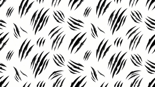 Monochrome seamless pattern with black graphic claw marks and aggressive scratch designs claw mark slash mark animal scratch monster claw scratches background illustration abstract monochrome