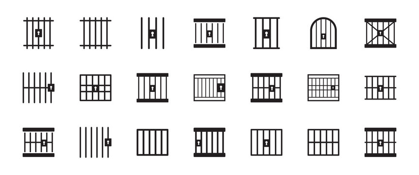 Jail icon. Simple flat trendy style vector Jail icon on white background. Vector illustration. EPS 10