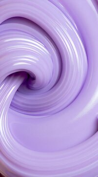 Colors blend in flowing patterns as the glossy material folds over itself in a close area during daylight hours.