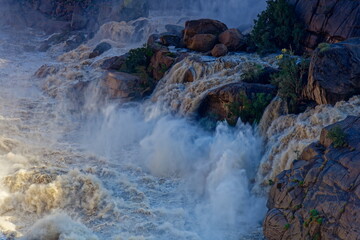 Augrabies Gorge, Augrabies Falls National Park, with river in turbulent flood © Riaan