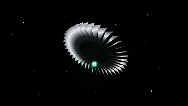 Futuristic 3D Warp Tunnel Double Helix and Glowing Wireframe Geometric Motion Loops Pack 4K