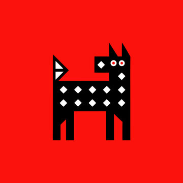 A dog icon vector