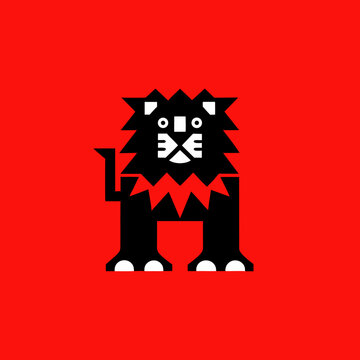 A lion icon vector art