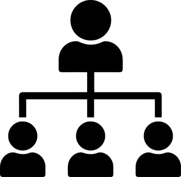 Organization Hierarchy Team Structure Management And Business Leadership Icon