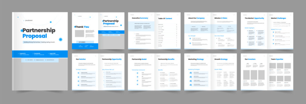 Business Partnership Proposal Layout Design
