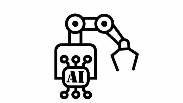 AI Robotic Video Animation Motion Icon