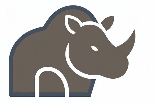 rhino head vector