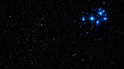 Fototapeta premium Bright star cluster in deep space with dark cosmic background